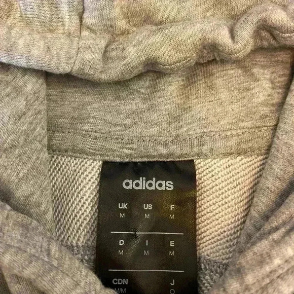 Adidas Hoodie sweatshirt size Medium color Grey - Picture 4 of 5